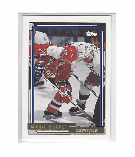 1992-93 Topps Gold #107 Michal Pivonka (10-251x1-CAPITALS)