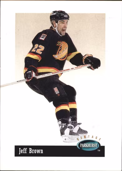 1994-95 Parkhurst Vintage #V45 Jeff Brown (5-X69-CANUCKS)