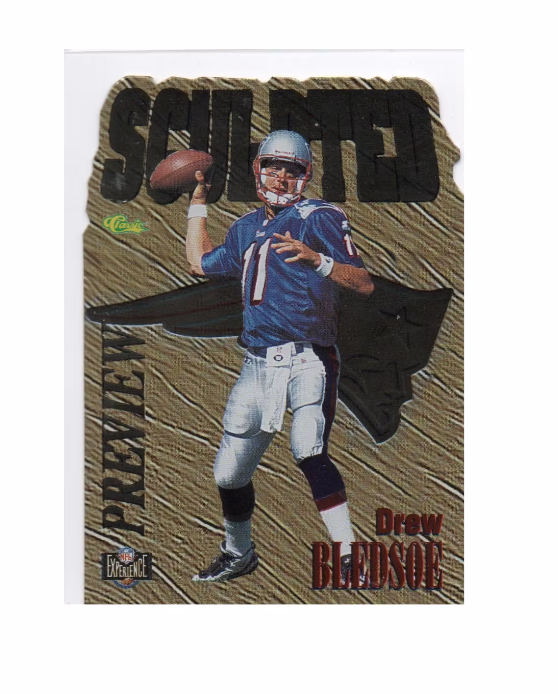1995 Images Limited Sculpted Previews #NX2 Drew Bledsoe (25-D7-NFLPATRIOTS)