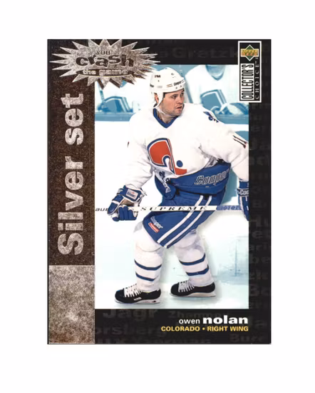 1995-96 Collector's Choice Crash the Game Silver Prize #C12 Owen Nolan (10-X84-NORDIQUES)
