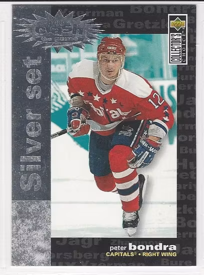 1995-96 Collector's Choice Crash the Game Silver Prize #C13 Peter Bondra (10-294x2-CAPITALS)