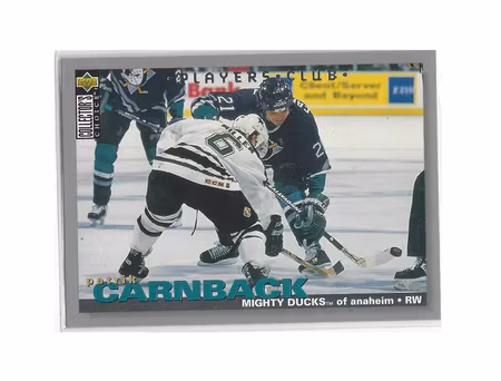 1995-96 Collector's Choice Player's Club #42 Patrik Carnback (10-X75-DUCKS)