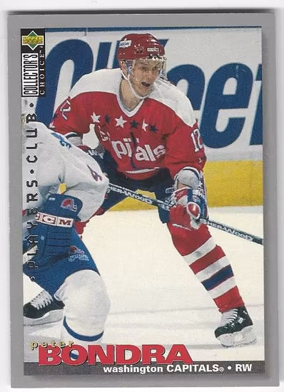 1995-96 Collector's Choice Player's Club #58 Peter Bondra (10-X118-CAPITALS)