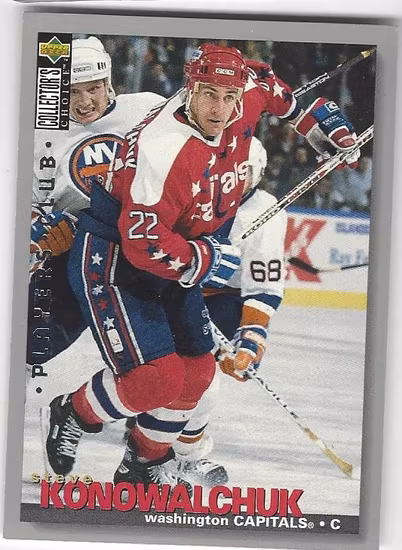 1995-96 Collector's Choice Player's Club #318 Steve Konowalchuk (10-X113-CAPITALS)