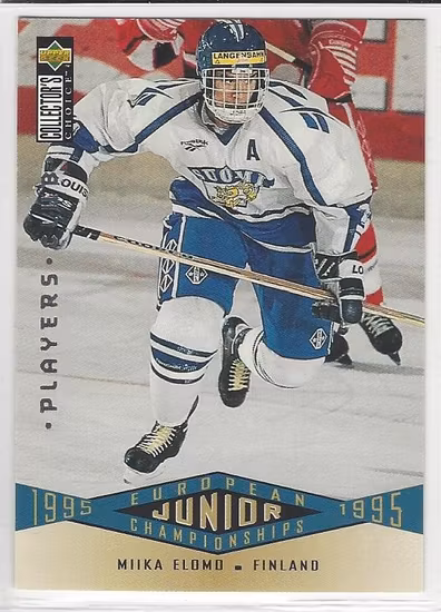 1995-96 Collector's Choice Player's Club #333 Miika Elomo (10-294x1-FINLAND)
