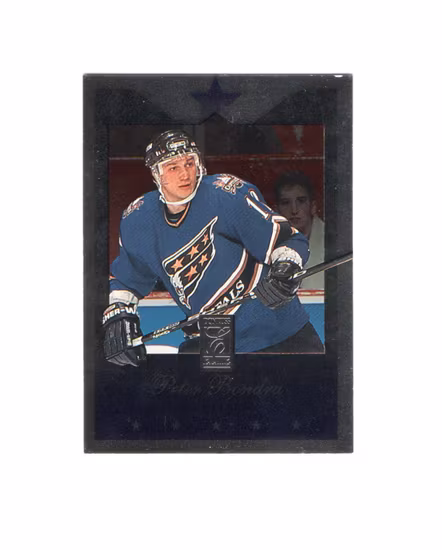 1995-96 Donruss Elite Die Cuts Uncut #48 Peter Bondra (25-X12-CAPITALS)