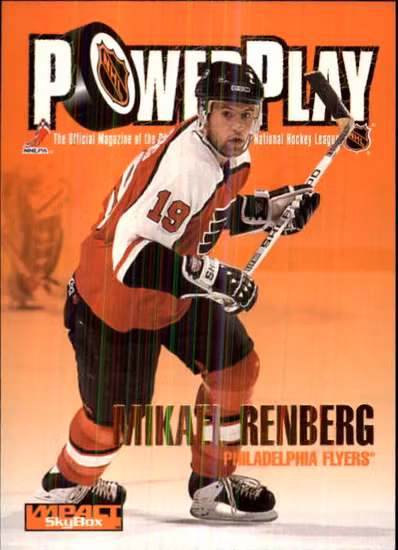 1995-96 SkyBox Impact #245 Mikael Renberg PP (5-X22-FLYERS)