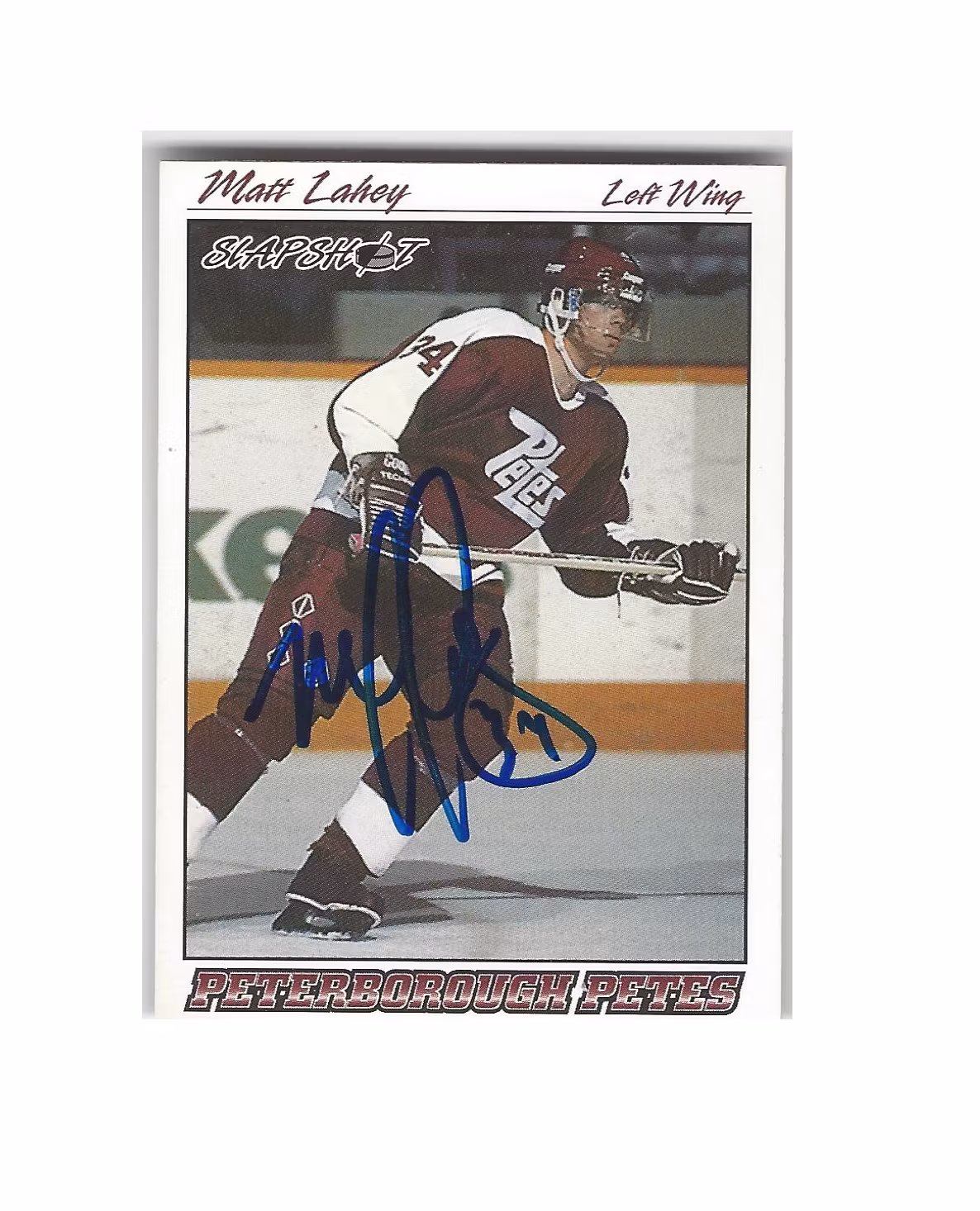 1995-96 Slapshot #326 Matthew Lahey (25-X42-OTHERS)