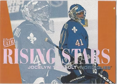 1995-96 Ultra Rising Stars #8 Jocelyn Thibault (10-142x1-NORDIQUES)