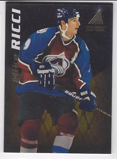 1995-96 Zenith #91 Mike Ricci (5-255x2-AVALANCHE)