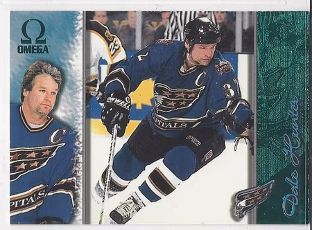 1997-98 Pacific Omega Emerald Green #239 Dale Hunter (12-180x8-CAPITALS)
