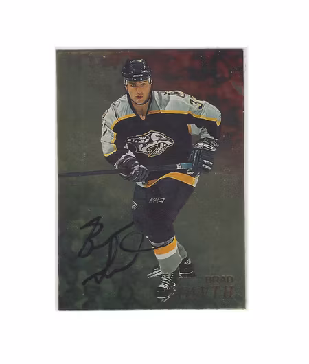 1998-99 Be A Player Autographs Gold #75 Brad Smyth (50-X75-PREDATORS)