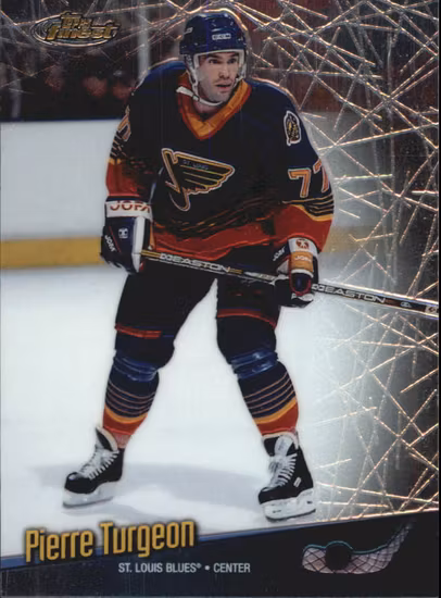 1998-99 Finest No Protectors #125 Pierre Turgeon (10-X12-BLUES)