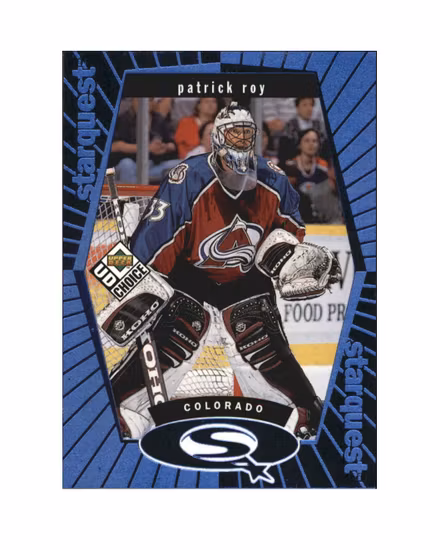 1998-99 UD Choice StarQuest Blue #SQ3 Patrick Roy (15-X177-AVALANCHE)