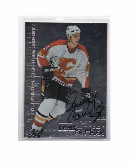 1999-00 BAP Millennium Autographs #44 Denis Gauthier (25-X74-FLAMES)