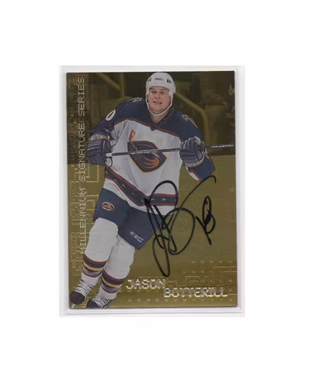 1999-00 BAP Millennium Autographs Gold #18 Jason Botterill (50-2x5-THRASHERS)
