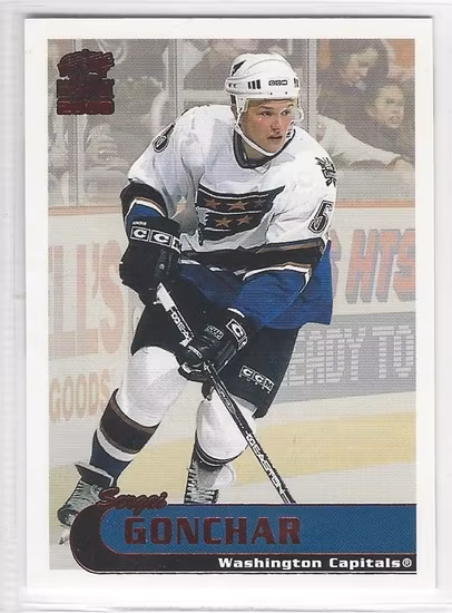 1999-00 Paramount Red #244 Sergei Gonchar (10-229x4-CAPITALS)