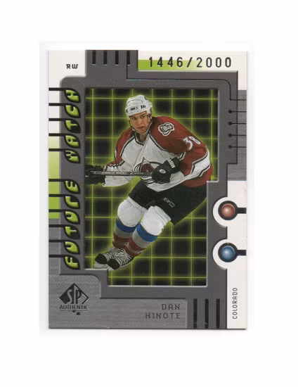 1999-00 SP Authentic #100 Dan Hinote RC (12-X208-AVALANCHE)