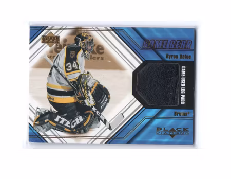 2000-01 Black Diamond Game Gear #LBD Byron Dafoe Pad (50-X263-BRUINS)