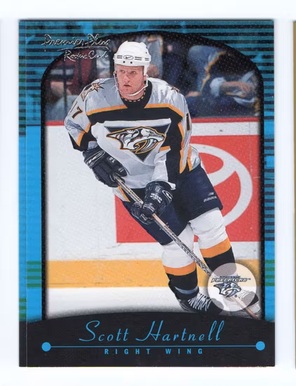 2000-01 Topps Premier Plus #121 Scott Hartnell RC (10-X98-PREDATORS)