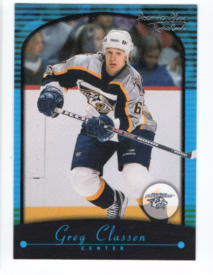 2000-01 Topps Premier Plus #135 Greg Classen RC (10-X108-PREDATORS)