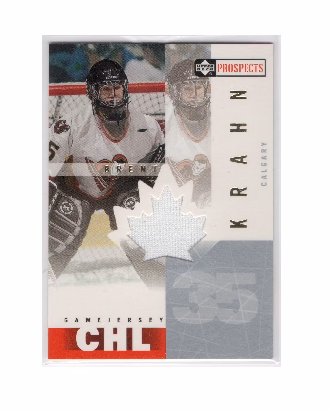 2000-01 UD CHL Prospects Game Jerseys #BK Brent Krahn (30-X235-GAMEUSED-OTHERS)