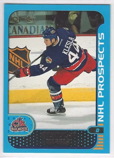 2001-02 O-Pee-Chee #271 Rostislav Klesla (10-257x4-BLUEJACKETS)