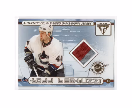 2001-02 Titanium Double-Sided Jerseys #55 Todd Bertuzzi Brendan Morrison (25-X208-CANUCKS)