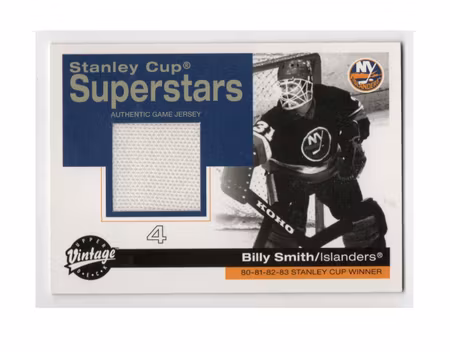 2001-02 Upper Deck Vintage Jerseys #SCBS Billy Smith (60-X231-GAMEUSED-ISLANDERS)