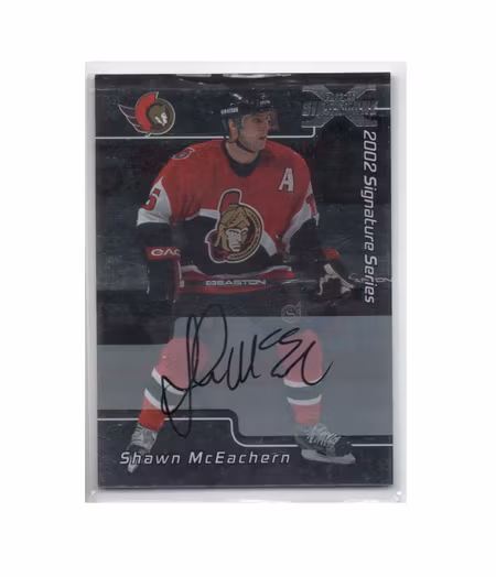 2002-03 BAP Signature Series Autograph Buybacks 2001 #45 Shawn McEachern (40-X221-SENATORS)