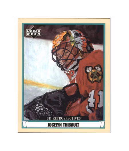 2002-03 UD Artistic Impressions Retrospectives #R19 Jocelyn Thibault (10-X131-BLACKHAWKS)