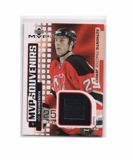 2002-03 Upper Deck MVP Souvenirs Jerseys #SJN Joe Nieuwendyk (30-X230-GAMEUSED-DEVILS)