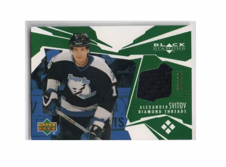 2003-04 Black Diamond Threads Green #DTAS Alexander Svitov (40-X226-GAMEUSED-SERIAL-LIGHTNING)