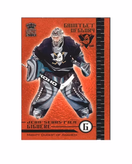 2003-04 Crown Royale Gauntlet of Glory #1 Jean-Sebastien Giguere (10-X187-DUCKS) (2)