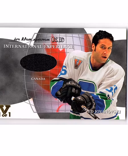 2003-04 ITG Used Signature Series International Experience Jerseys #12 Ed Jovanovski (50-121x8-CANUCKS)
