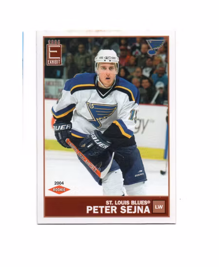 2003-04 Pacific Exhibit #124 Peter Sejna RC (10-X285-BLUES) (2)