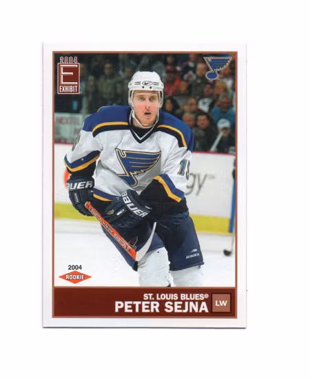 2003-04 Pacific Exhibit #124 Peter Sejna RC (10-X285-BLUES)
