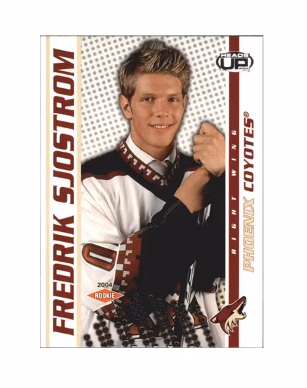2003-04 Pacific Heads Up #129 Fredrik Sjostrom RC (12-X271-COYOTES)