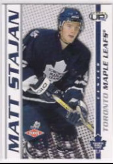 2003-04 Pacific Heads Up #134 Matt Stajan RC (12-X56-MAPLE LEAFS)