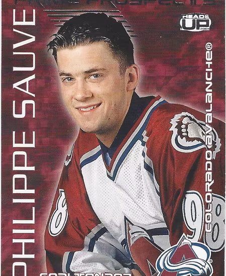 2003-04 Pacific Heads Up Prime Prospects #6 Philippe Sauve (10-X41-AVALANCHE)