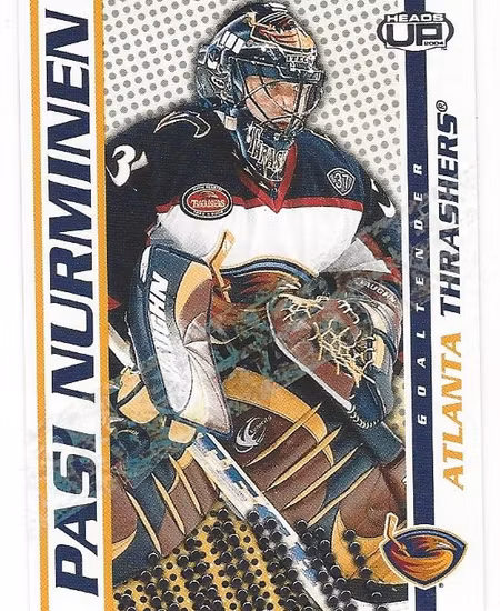 2003-04 Pacific Heads Up Retail LTD #6 Pasi Nurminen (10-179x2-THRASHERS)