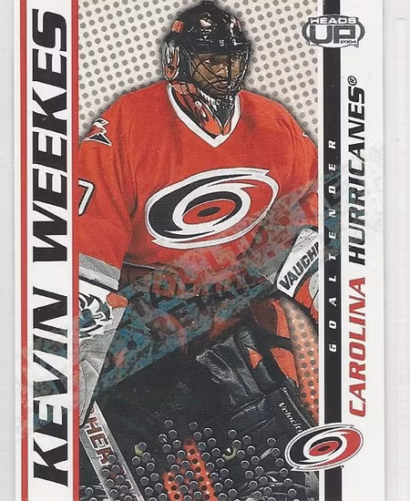 2003-04 Pacific Heads Up Retail LTD #19 Kevin Weekes (10-289x1-HURRICANES)