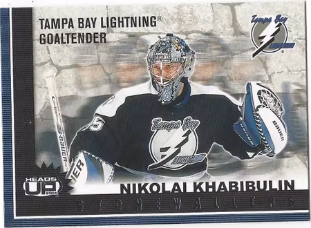 2003-04 Pacific Heads Up Stonewallers #10 Nikolai Khabibulin (10-X41-LIGHTNING)