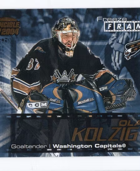 2003-04 Pacific Invincible Freeze Frame #24 Olaf Kolzig (12-X67-CAPITALS)