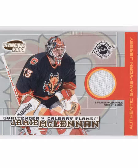 2003-04 Pacific Invincible Jerseys #4 Jamie McLennan (25-X207-FLAMES)
