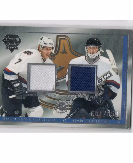 2003-04 Pacific Luxury Suite #49A Brendan Morrison JSY Dan Cloutier JSY (40-X215-CANUCKS)
