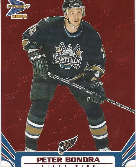 2003-04 Pacific Prism Red #98 Peter Bondra (15-33x6-CAPITALS)
