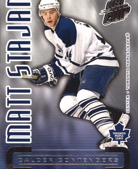 2003-04 Pacific Quest for the Cup Calder Contenders #19 Matt Stajan (15-X6-MAPLE LEAFS)