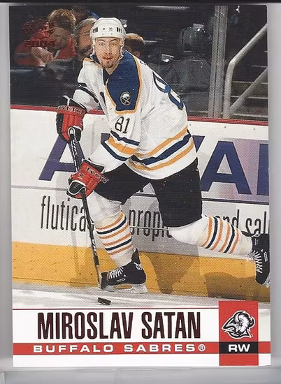 2003-04 Pacific Red #45 Miroslav Satan (10-X111-SABRES)