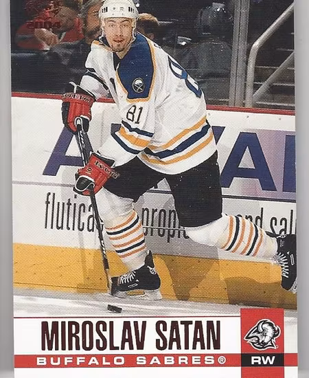 2003-04 Pacific Red #45 Miroslav Satan (10-X111-SABRES)